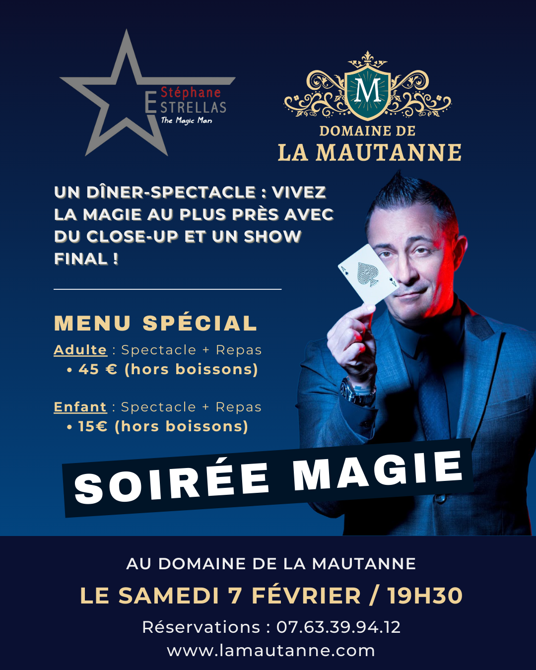affiche soirée magie