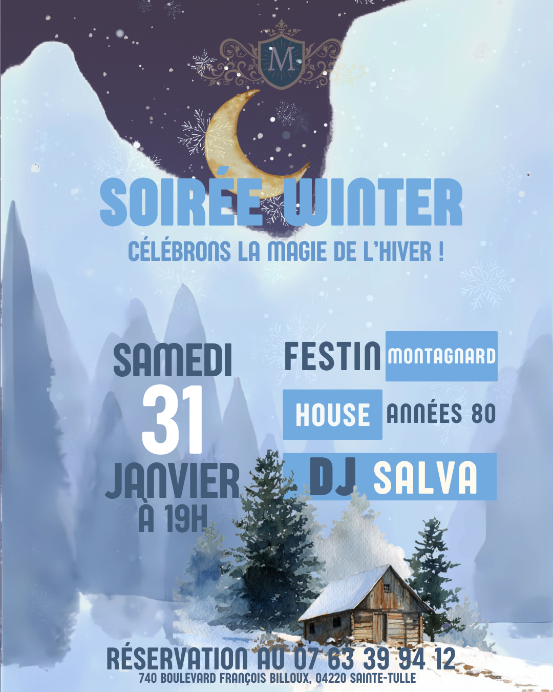 affiche soirée winter